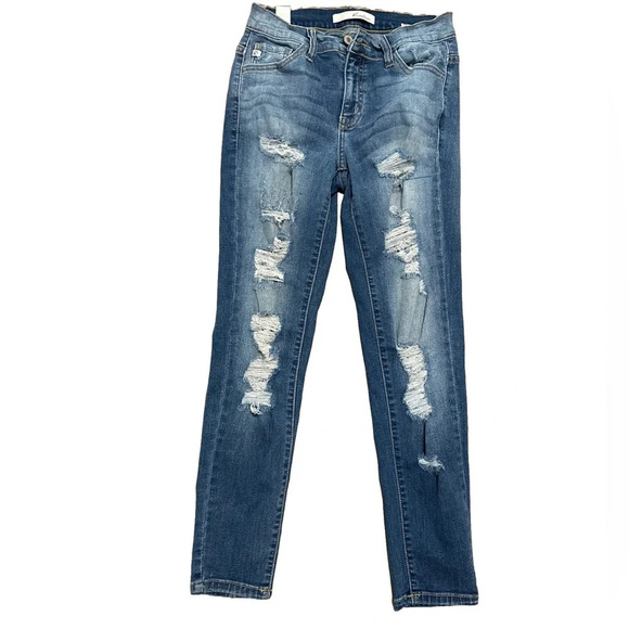 KanCan Distressed Denim Jean Womens Size 26 - Picture 1 of 9